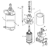 Стартер 4-Х ТАКТНОГО ПЛМ MERCURY 30 Серийный номер от 0P153500 до 0P400999