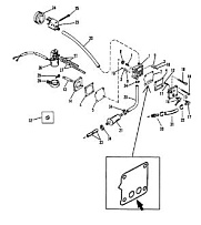 Топливный насос (Use With 90 Degree Ceck Valve) 2-Х ТАКТНОГО ПЛМ MERCURY 90 Серийный номер от 9589039 до 9793576