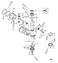 Коленвал, поршни и шатуны 2-Х ТАКТНОГО ПЛМ MERCURY 90 Серийный номер от 0G760300 до 0T979999
